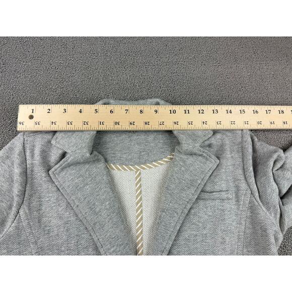 Ecru Women Small Gray Knit Blazer Light Weight Minimalist - Picture 5 of 14